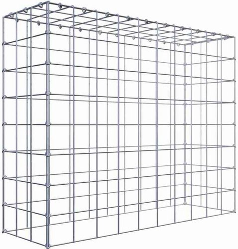 Thumbnail - Gabiona Gabione, silbergrau, Maschenweite 10 cm x 10 cm, C-Ring - silberfarben