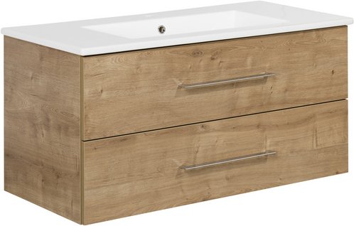 FACKELMANN Badmöbel-Set »b.perfekt«, Asteiche, BxHxT: 103x50,9x48 cm - braun