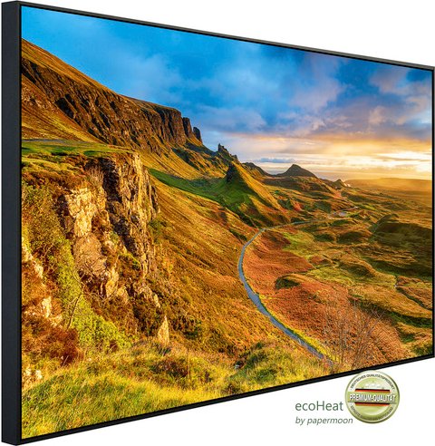 papermoon Infrarotheizung »EcoHeat - Landschaft mit Fluss«, Matt-Effekt - bunt