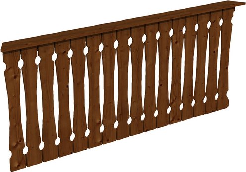 SKANHOLZ Brüstung, B x H: 210 x 96 cm, Holz, Farbe: nussbaum