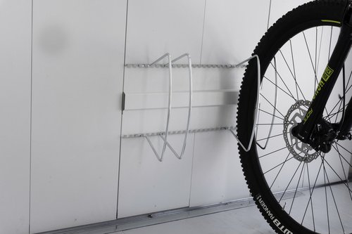 BIOHORT Fahrradständer, Metall, silberfarben