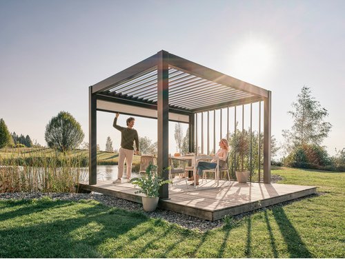 Thumbnail - BIOHORT Pergola »Gr. 4x3«, BxHxT: 404,5 x 255 x 312 cm, silber-metallic - grau