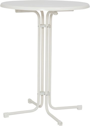 MFG FREIZEITMÖBEL Stehtisch, ØxH: 85 x 110 cm, Tischplatte: Sevelit - weiss