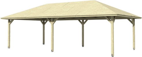 SKANHOLZ Pavillon »Orleans 3«, Zeltdach, viereckig, BxHxT: 504 x 344 x 916 cm - beige