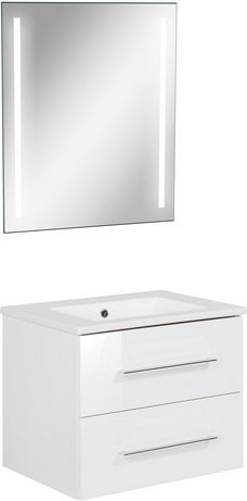 FACKELMANN Waschplatz-Set »B.PERFEKT«, 60cm SPS Weiß - weiss