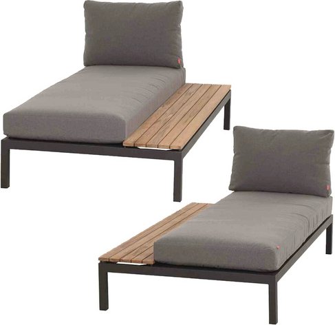 SIENA GARDEN Loungeset »Alvida«, 2er-Set, Aluminium - grau