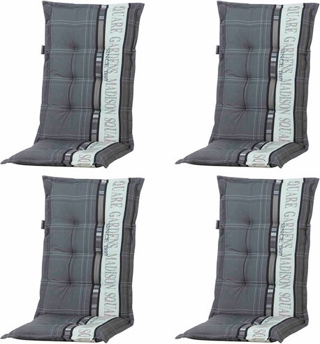 MADISON Gartenmöbelauflage, LxBxH: 123x50x8 cm, Baumwolle/Polyester - grau