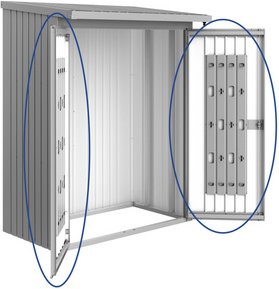 BIOHORT Türpaket, stahlblech, silbermetallic - silberfarben