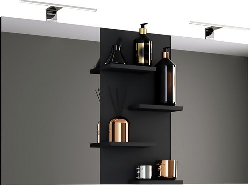 Thumbnail - VCM Spiegel »Budasi«, BxHxT: 112 x 59 x 11,5 cm, Holzwerkstoff melaminbeschichtet - schwarz