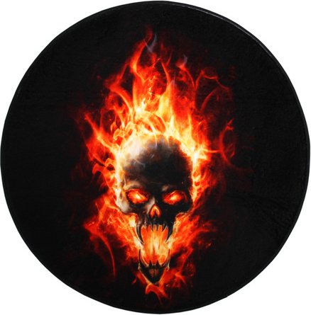 Sanilo Badteppich, braun, Polyester, mit Totenkopf