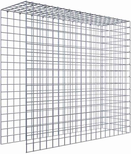 Gabiona Gabione, silbergrau, Maschenweite 5 cm x 5 cm, C-Ring - silberfarben