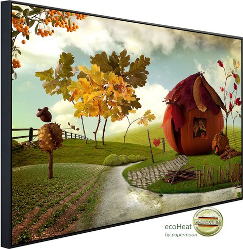 Thumbnail - papermoon Infrarotheizung »EcoHeat - Fantasie Kürbishaus«, Matt-Effekt - bunt