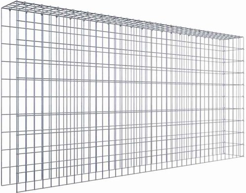 Thumbnail - Gabiona Gabione, silbergrau, Maschenweite 5 cm x 10 cm, C-Ring - silberfarben