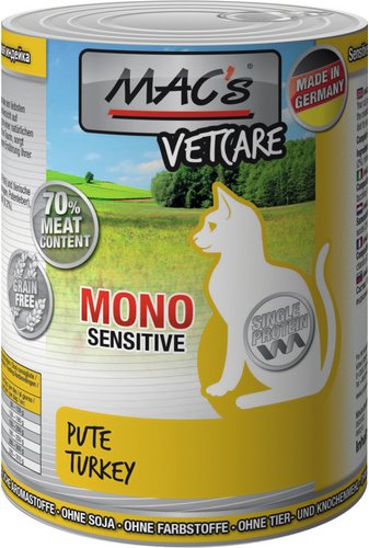 Thumbnail - MAC'S Katzen-Nassfutter »Mono«, Pute, 6 x 400 g