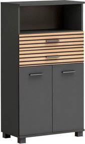 SCHILDMEYER Highboard »Katta«, BxH: 59,8 x 110,5 cm, anthrazit - schwarz