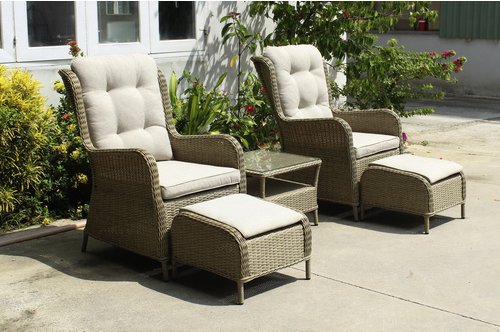 GARDEN PLEASURE Gartenmöbel »Valencia«, Metall, 3-teilig - braun