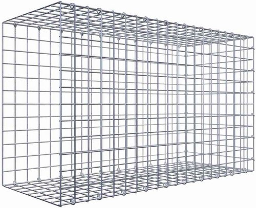 Gabiona Gabione, silbergrau, Maschenweite 5 cm x 5 cm, C-Ring - silberfarben