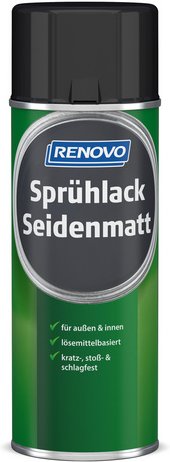 RENOVO Sprühlack, verkehrsschwarz RAL 9017, seidenmatt, 400ml