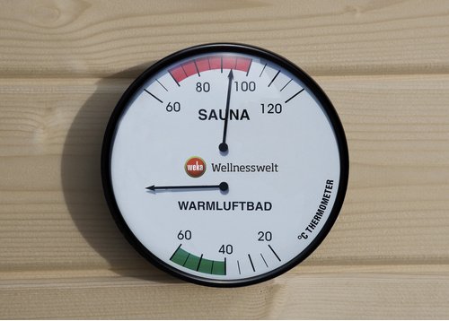 WEKA Thermometer, für: Saunen, weiß - weiss