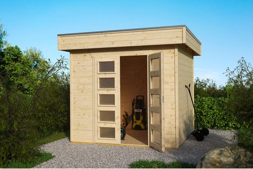 SKANHOLZ Gartenhaus »Venlo«, Holz, BxHxT: 290 x 255 x 250 cm (Außenmaße inkl. Dachüberstand) - beige