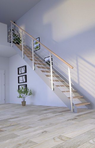 STARWOOD Systemtreppe »Kos«, Metall, 15 Stufen, max. Geschosshöhe 320 cm - braun