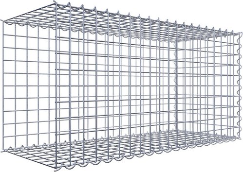 Gabiona Gabione, silbergrau, Maschenweite 5 cm x 5 cm, Spirale - silberfarben