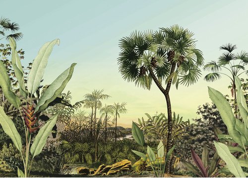 KOMAR Vliestapete »Oasis«, Breite 350 cm, seidenmatt - bunt