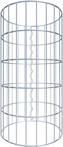 Gabiona Gabionensäule, silbergrau, Maschenweite 5 cm x 10 cm - silberfarben