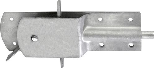 CONNEX Sicherheits-Stallriegel (BxL): 65 x 210 mm, stahl - silberfarben