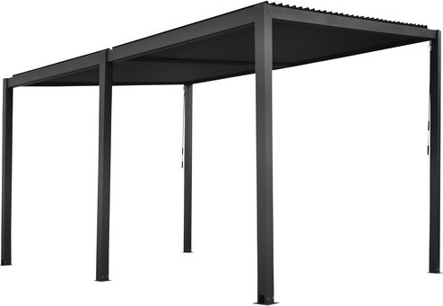 FLORAWORLD Terrassenüberdachung, Breite: 400 cm, Dach: aluminium, anthrazit - grau