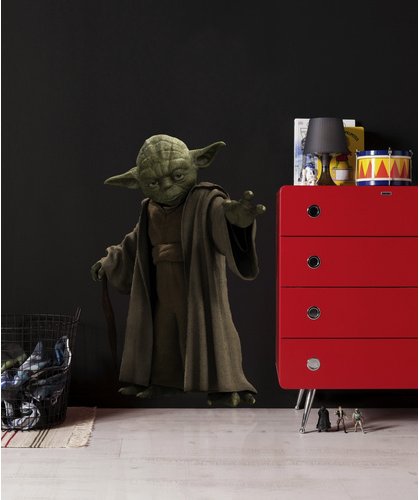 KOMAR Dekosticker »Star Wars Yoda«, BxH: 100 x 70 cm - bunt