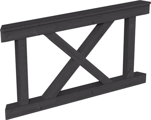 SKANHOLZ Brüstung, BxH: 78,5 x 84 cm, schiefergrau, Holz