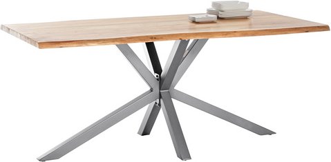 SIT Tisch »TABLES & CO«, HxT: 80 x 100 cm, Holz - braun | silberfarben