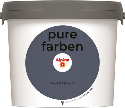 ALPINA Wandfarbe »Pure Farben«, Nachtblau, 2,5L, matt
