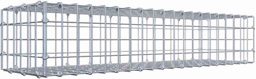 Gabiona Gabione, silbergrau, Maschenweite 5 cm x 5 cm, C-Ring - silberfarben