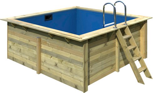 KARIBU Rechteckpool, braun, 9772 l, BxH: 350x125 cm