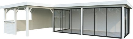 Thumbnail - PALMAKO Pavillon »Lenna«, Aufstellmaße BxTxH: 916 x 628 x 245 cm, lackiert, Holz - weiss