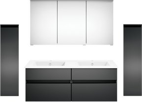 Get2You Badmöbel-Set »twenty one«, 6-teilig, Waschbecken BxHxT: 122 x 1,5 x 51 cm, montiert - grau