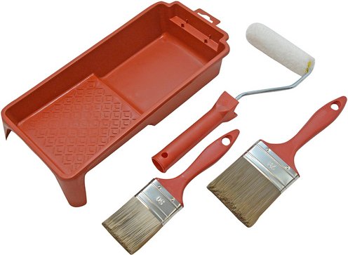 Lasur-Set, Arbeitsbreite: 102cm, Kunststoff - braun