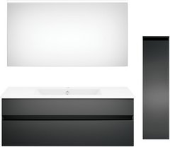 Get2You Badmöbel-Set »twenty one«, 4-teilig, Waschbecken BxHxT: 122 x 1,5 x 51 cm, montiert - grau