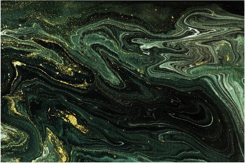 mySPOTTI Tischset »Faro«, rechteckig, Kunstleder, grün/goldfarben - gruen