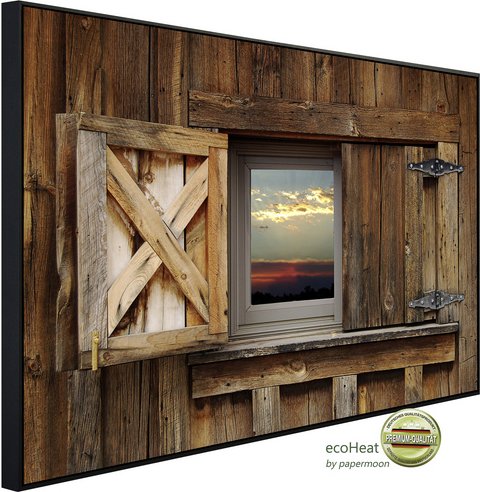 Thumbnail - papermoon Infrarotheizung »EcoHeat - Scheunenfenster«, Matt-Effekt - bunt