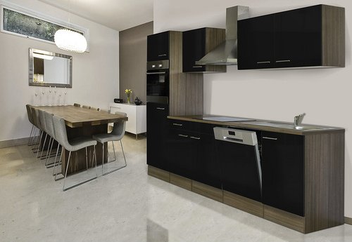 Thumbnail - RESPEKTA Küchenblock »Oliver«, mit E-Geräten, Gesamtbreite: 280 cm - schwarz