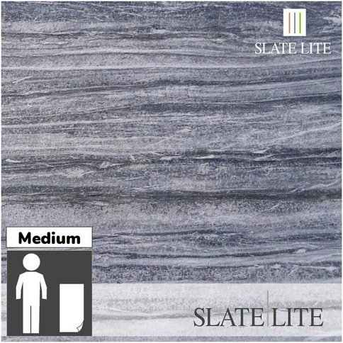 SlateLite Marmorsteinfurnier »Bright Creek«, bunt, Leicht-Schiefer - grau