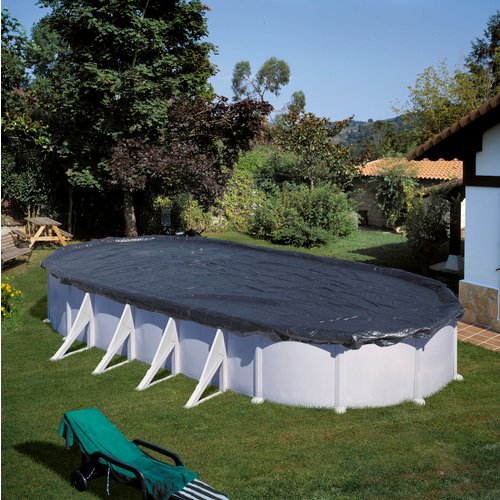 GRE Winterabdeckplane, Breite: 460 cm, Polyethylen (PE) - schwarz