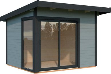 Thumbnail - PALMAKO Gartenhaus »Andrea«, Aufstellmaße BxTxH: 340 x 352 x 249 cm, lackiert, Holz - grau