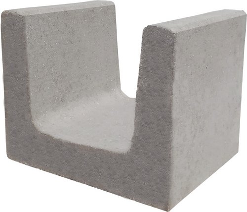 EHL U-Stein, BxHxL: 50 x 40 x 40 cm, Beton - grau