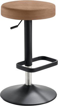 Mayer Sitzmöbel Barhocker »1200«, Breite: 44 cm, höhenverstellbar, Mikrofaser, braun