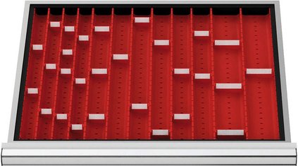 Simplaflex Muldenplatten, BxT: 600 x 450 mm, Kunststoff - rot