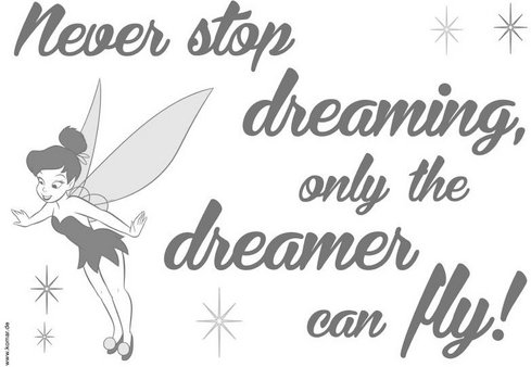 KOMAR Dekosticker »Never stop dreaming«, BxH: 50 x 70 cm - bunt
